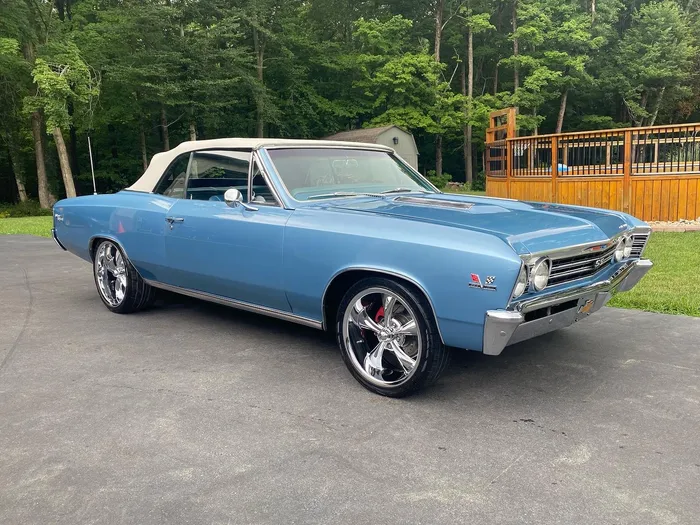 Light blue Chevrolet Chevelle detailed and polished by Platinum Pro Clean