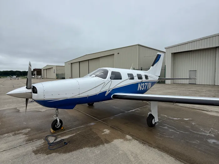 Piper aircraft detailed on the ramp in Central Indiana